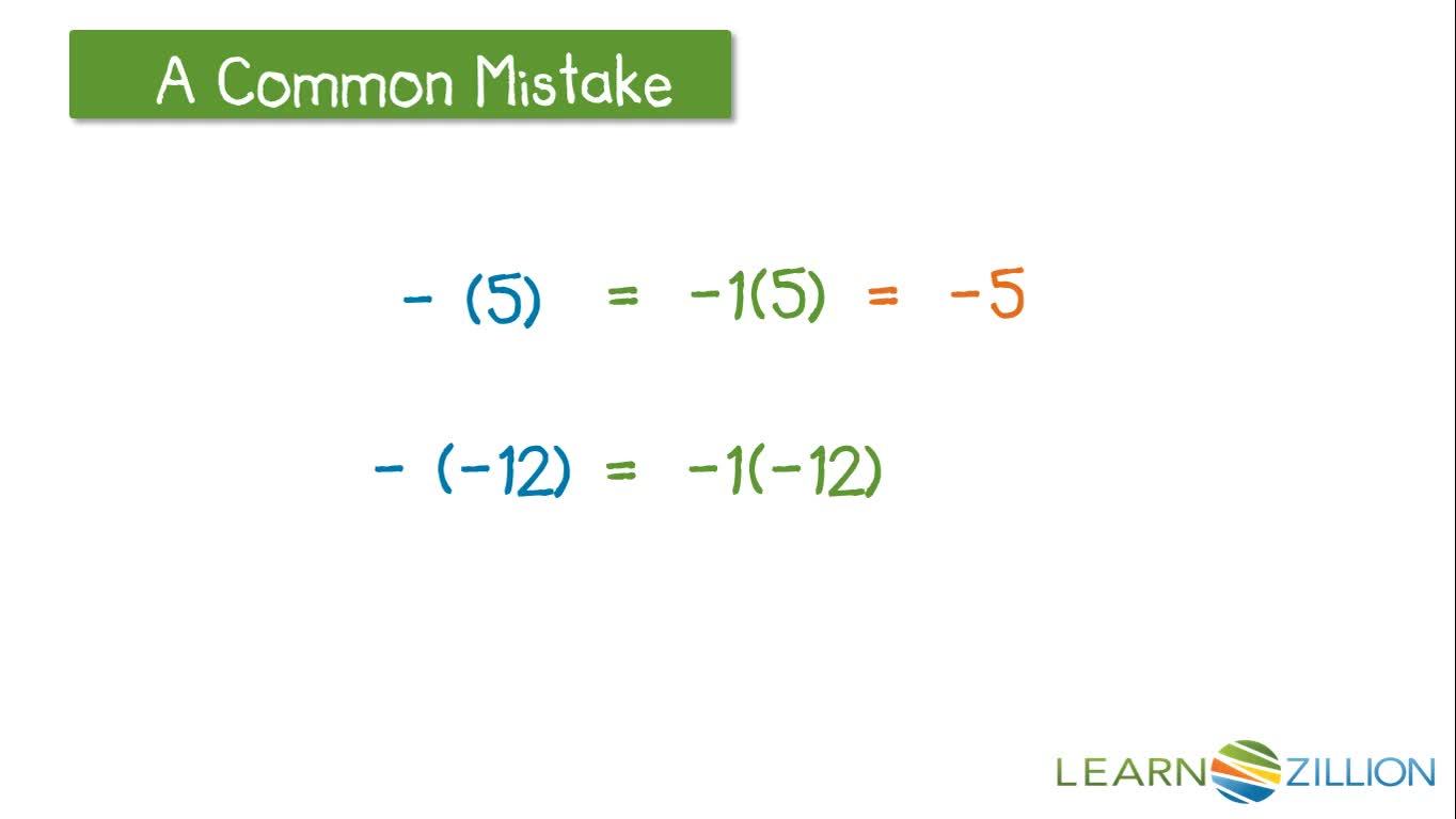 Understanding negative signs in fractions maths